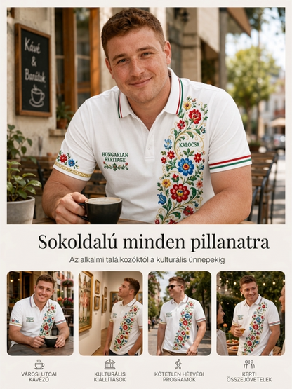 Férfi magyar hagyományok rövid ujjú póló