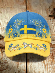Unisex Swedish National Day Commemorative Art Print Hat