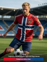 Retro Norwegian Soccer Fan Casual T-Shirt