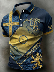 Retro 2026-svensk stil fotbollstema lappstygnspolotröja