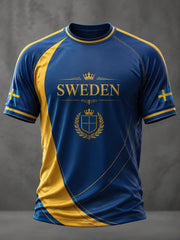 Herrligan svensk fotboll tryckt ledig kortärmad t-shirt