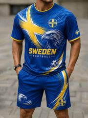 T-shirtset med herrlig svensk fotbollsfantasiillustration