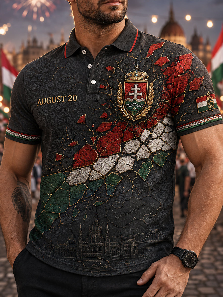 Férfi magyarország szent istván dayshort sleeve póló