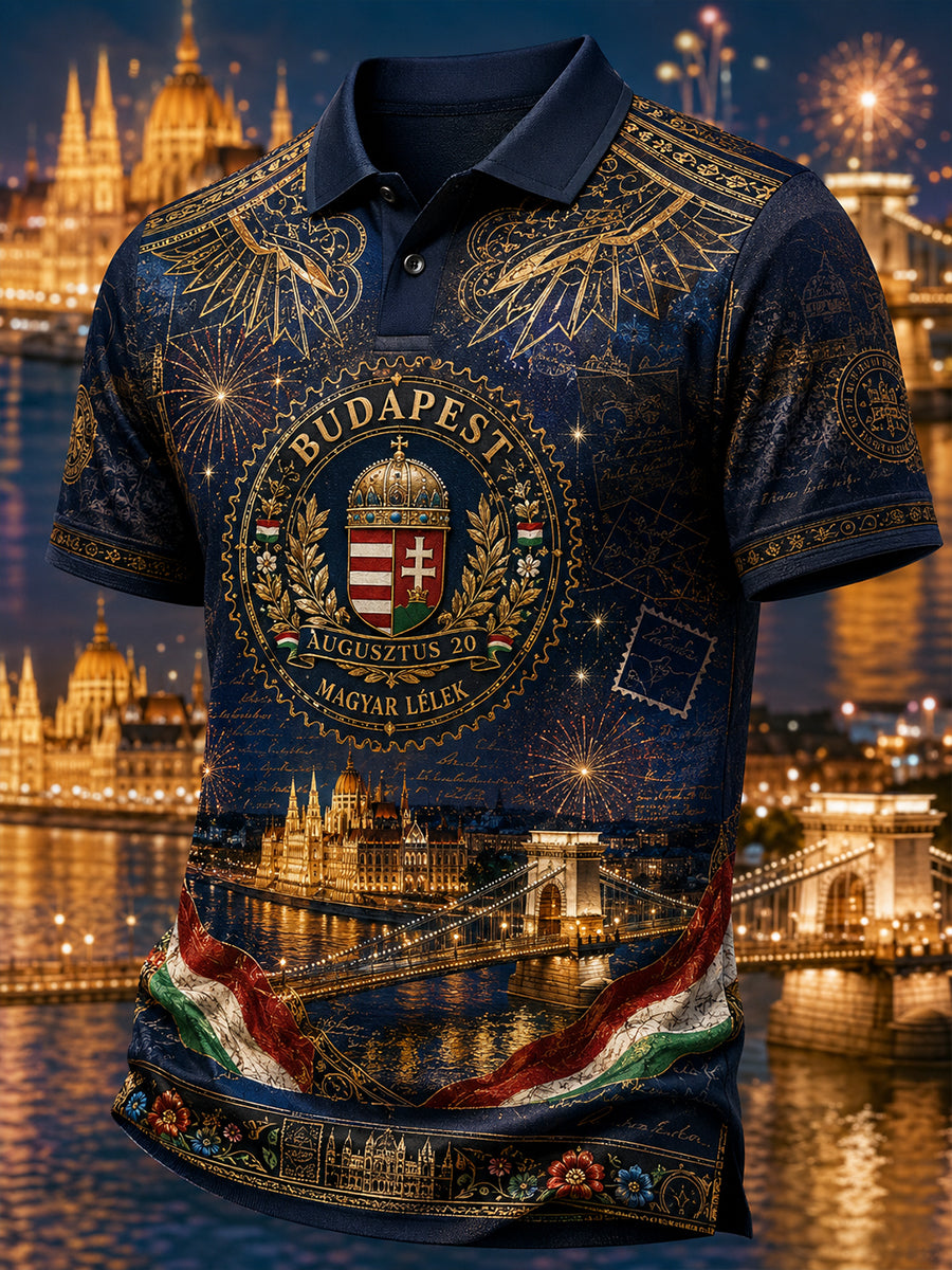 Férfi magyarország szent istván nap rövid ujjú shirtt