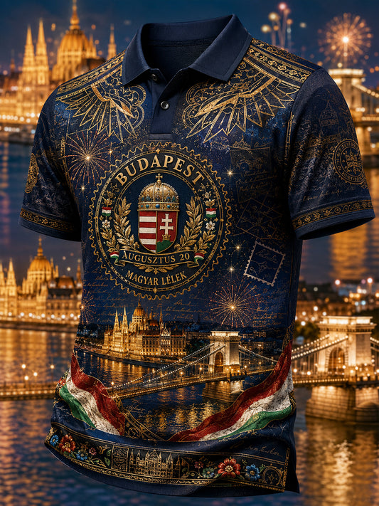 Férfi magyarország szent istván nap rövid ujjú shirtt