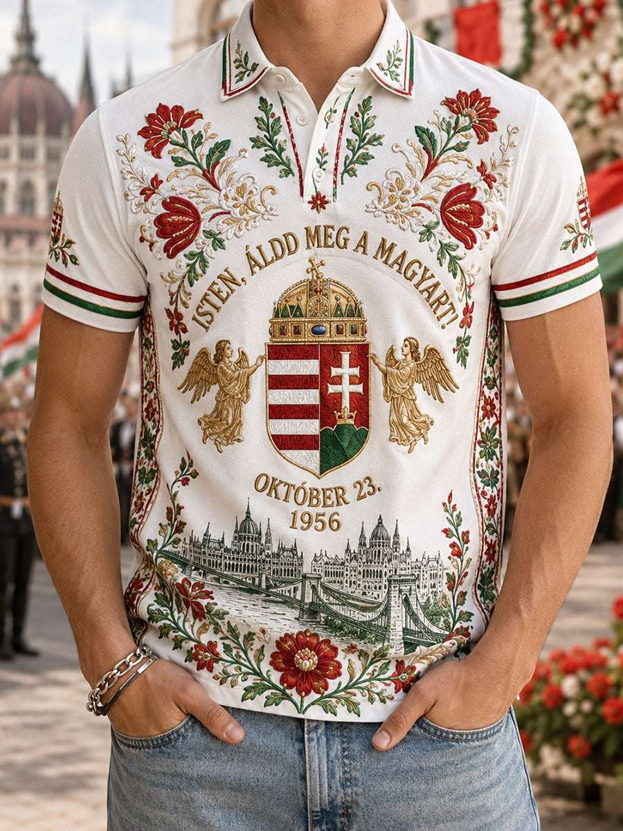 Férfi magyar hagyományos rövid ujjú ing